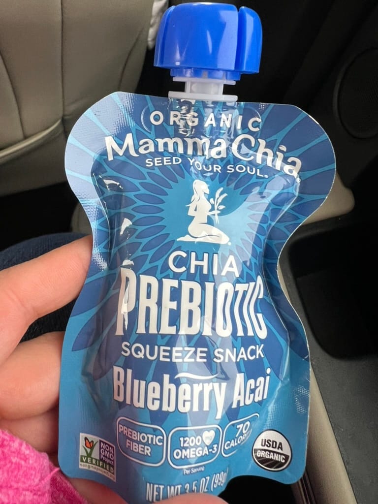 Day 3 Snack 1 (Mamma Chia Blueberry Acai Squeeze Snack)