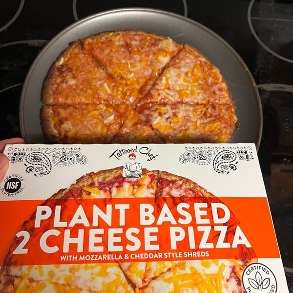 Tattooed Chef Plant Based 2 Cheese Pizza Review
